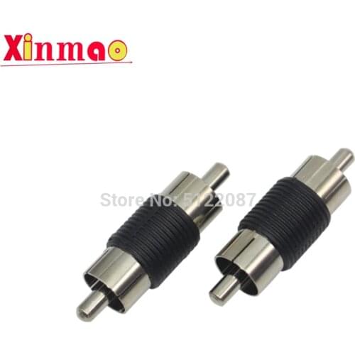 2pcs RCA Male to Male AV Audio Video Plug Jack Extension Cable Connectors RCA Male to Connectors Couplers Adapters Household