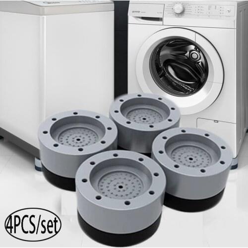4pcs Universal Anti Vibration Feet Pads Washing Machine Rubber Mat Anti-Vibration Pad Dryer Refrigerator Base Fixed Non-Slip Pad