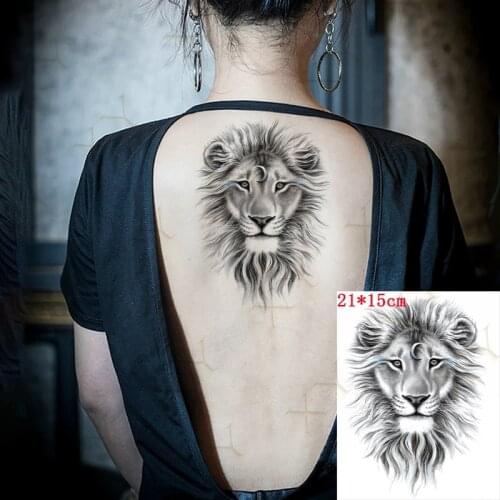 Waterproof Temporary Tattoo Sticker Moon Lion King Flash Tattos Wing Angel Flower Bird Body Art Arm Fake Tatoo Women Men