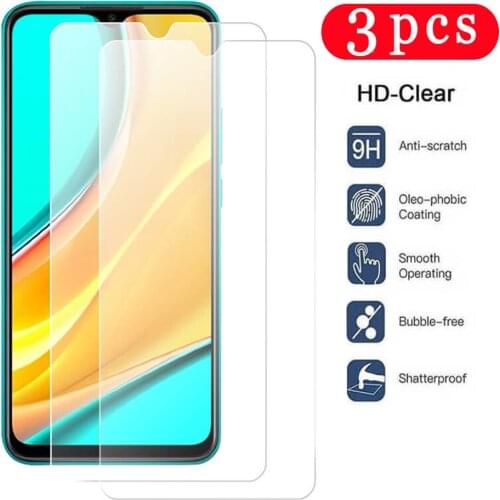 3Pcs for xiaomi redmi 10X 9C 9A note 9 9S pro max 8A 8T 8 pro tempered glass phone screen protector on the glass protective film