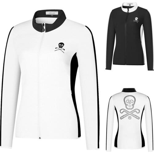 Golf Clothing Womens Plus Velvet Warm Jacket Sports Outdoor Leisure Self-Cultivation Windbreaker Jacket Anti-Pilling Top