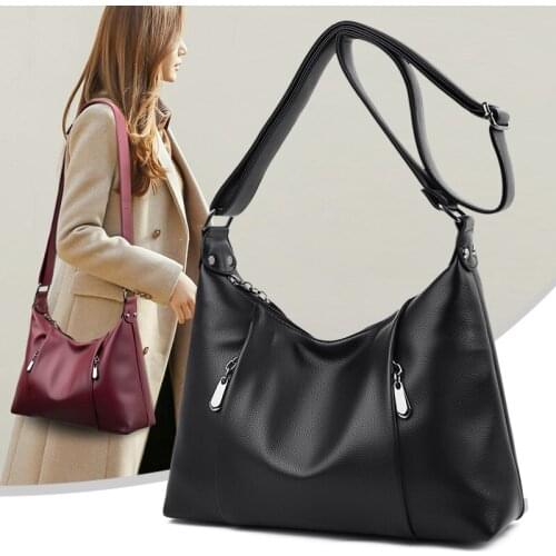 Female Casual Shoulder Messenger Bags Designer Soft Leather Womens Crossbody Bag Ladies Luxury Large Capacity Handbags Purse