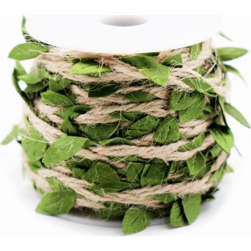 1 10 Yard Rope Hemp DIY Craft Boho Green Leaves for Wedding Home Party Birthday Decor Graduation Thanksgiving Decorations 5mm