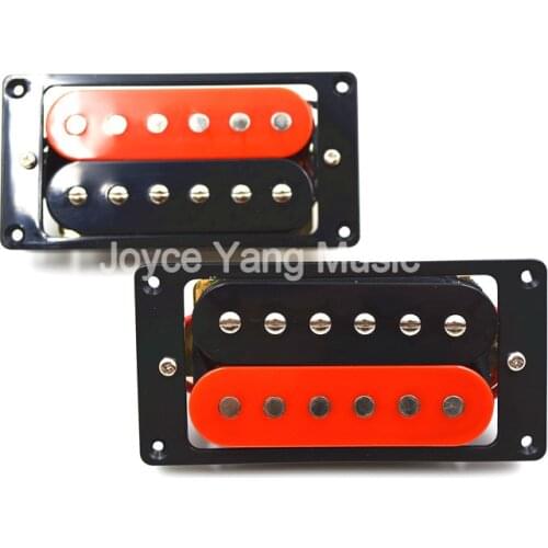 1 Set of 2pcs Zebra Red&Black Humbucker Double Coil Pickups Neck&Bridge For LP Electric Guitar Pickups