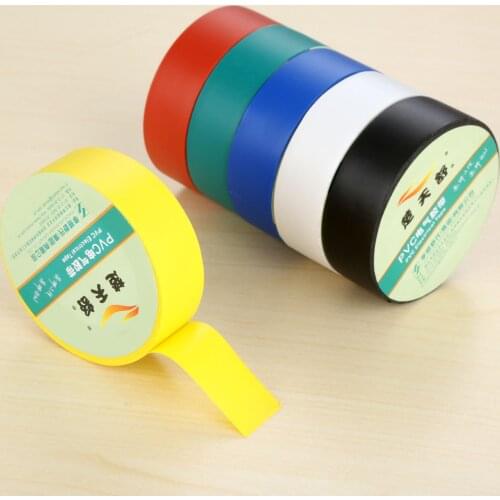 1 Roll 13m-Length 18mm-Width Electrical PVC Insulation Tape Flame Retardant Electrician Adhesive Tape 6 Colours Choose,Hardware