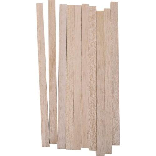 10Pcs 20cm Length High Quality Square Wood Stick Pieces Wooden Dowel for Making Trunk Pole Hobby Craft 10mm