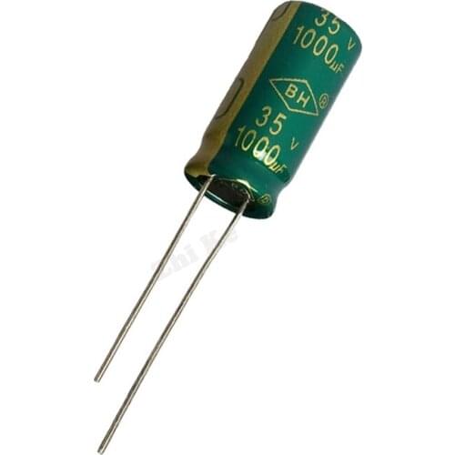 100pcs 35V 1000UF 1000UF 35V Electrolytic capacitor power supply special high-frequency crystal 10*20MM New