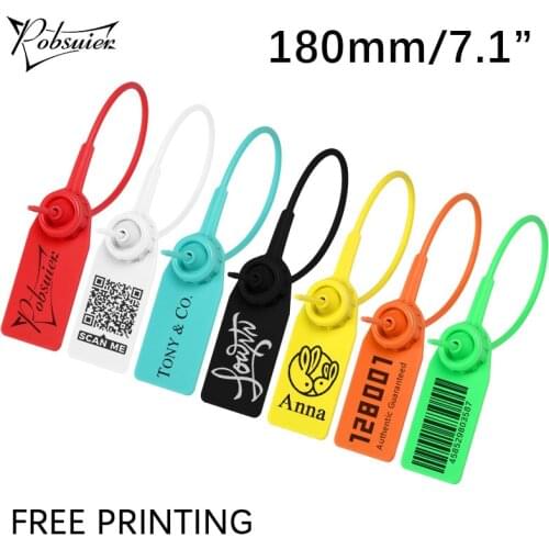 100Pcs Custom Clothing Brand Tag Disposable Plastic Personalized Garment Security Hang Tags Label for Clothes Shoes 180mm/7.1"
