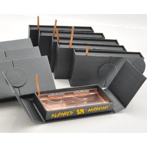 100/pack Wholesale Lash Boxes Packaging Eyelash Packaging Box Custom Logo Faux Cils Mink Eyeashes Package Makeup Cases Vendors