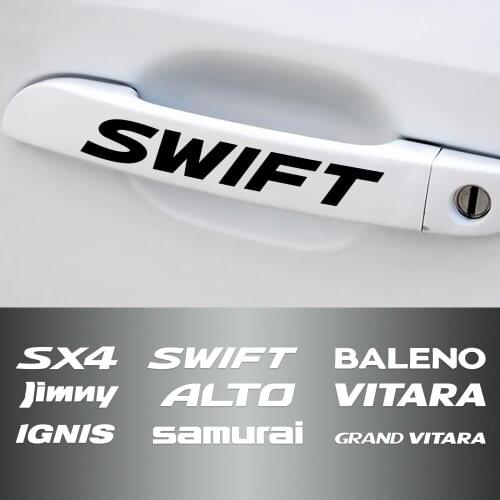 4pcs For Suzuki Swift SX4 Jimny Ignis Alto Samurai Baleno Vitara Grand Vitara Car Stickers Door Handle Wiper Decals Accessories