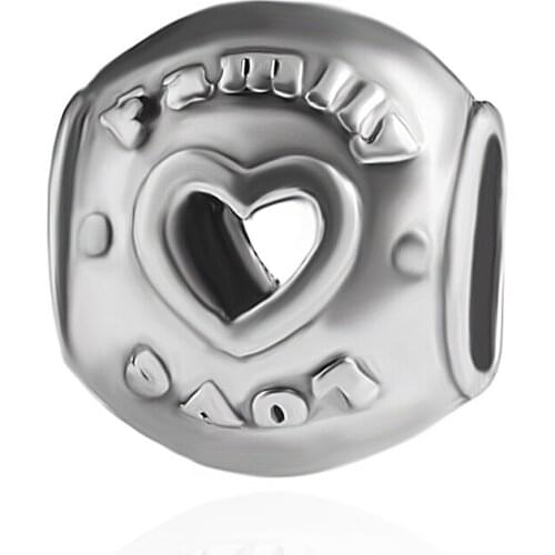 HPXmas Wholesale 5pcs/lot Hand Made Love Family Hollow Heart DIY Bracelet Making Beads Jewelry Findings Free Shipping