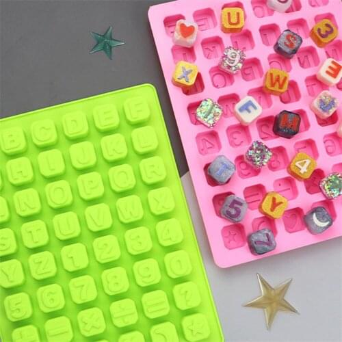 Alphabet Silicone Molds For Chocolate Candy Letter Shape Handmade Soap Making Cake Decoration Mould Ice Cube Baking Tools