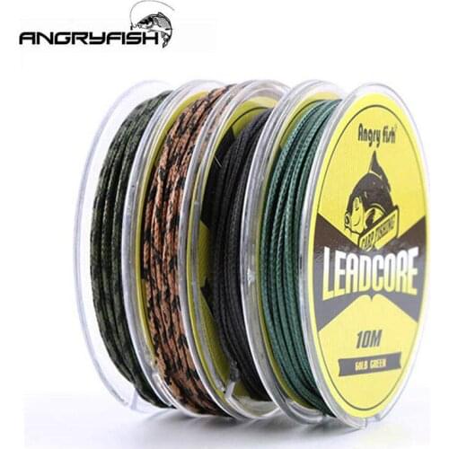 ANGRYFISH 10M Lead Core Carp Fishing Braid Line 25lb/ 35lb / 45lb / 60lb Making Sinking Braided Line Fishing Accessories