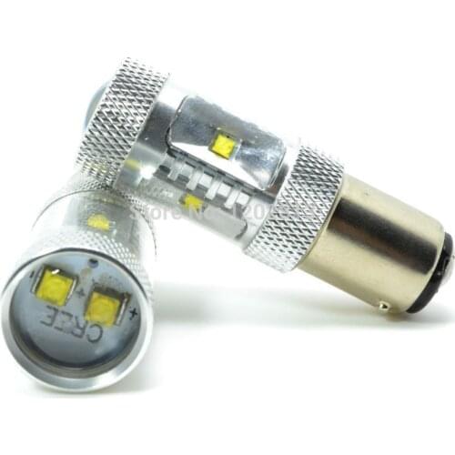 Free shipping 2Pcs P21/5W 380 BAY15D 1157 Rouge/Orange/Blanc Cree chip Can Bus Anti-Erreur LED Feux Stop Brake Ampoules Voiture