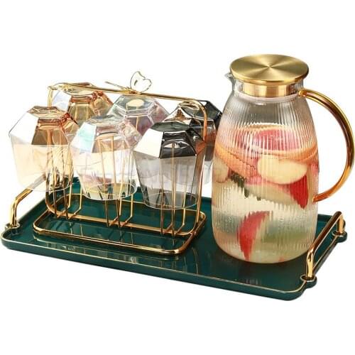 Cold water kettle water cup suit heat resistant glass heat resistant living room household Nordic cold water kettle