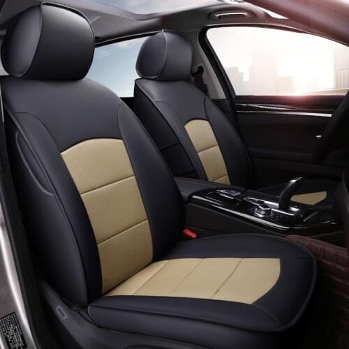 Cowhide & PVC Leather Seat Covers for VW Volkswagen Scirocco 2010-2013 Seat Cover Set Custom fit Front & Rear Seats Accessories