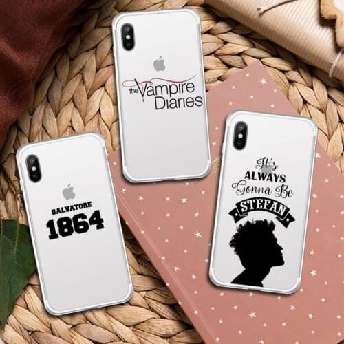 The Vampire Diaries TV series Phone Case Transparent for iPhone 6 7 8 11 12 s mini pro X XS XR MAX Plus
