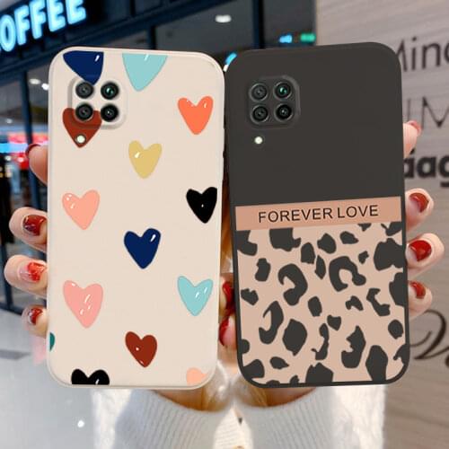 For Huawei P8 Lite 2017 Case P20 P30 P40 P9 Lite P10 Pro Silicone Soft TPU Cover Matte Candy Colors Red Cute Cat Queen Fundas