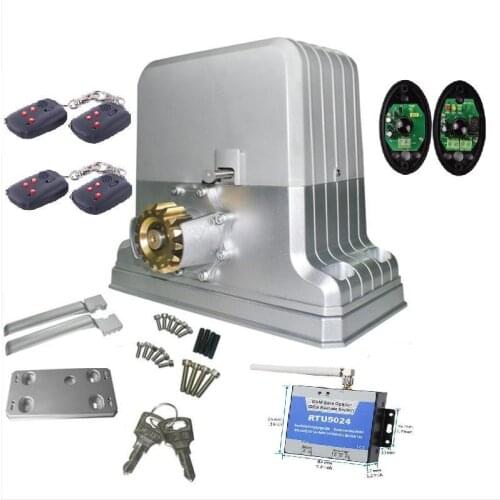 1800kg gate motor 4 remote control switch commercial use automatic sliding gate opener motor ( photocell GSM module optional)