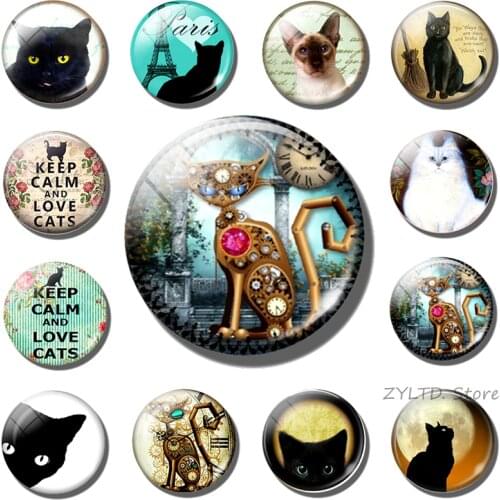 Cat Fridge Magnet Cute Animal Fridge Stickers Decorative Refrigerator Magnets Gift for Cat Lovers Cartoon Creative Home Decor