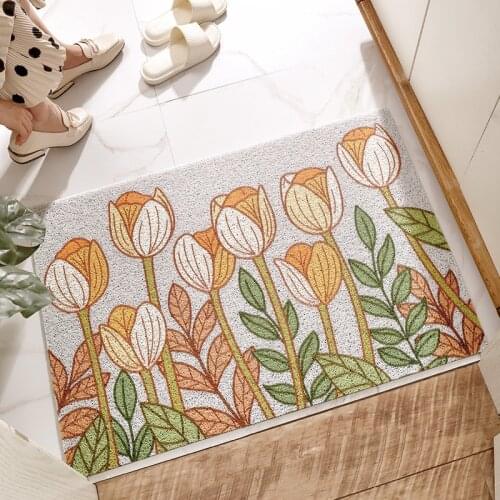 Nordic Silk Loop Door Mat Carpet PVC Anti-slip Mat Living Room Mat Hallway Entrance Door Mat Custom Can Be Cut Home Mat Carpet