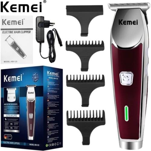 Kemei Hair Clippers for Men Electric Hair trimmer Cordless Beard Trimmer 0mm for Men Barber Hair Cutting Machine Rechargable