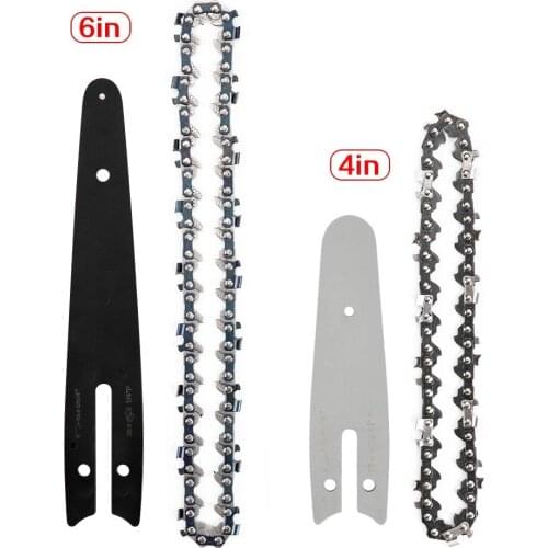 4/6/8Inch Chainsaw Guide Bar With Saw Chain Sprocket Set Electric Mini Chain Saw Spare Parts Wood Cutter Handheld Pruning Saw