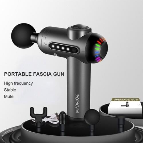 Mini Fascia Gun Muscle Relaxant Fitness Equipment Mute Massage Gun Electric Massage Instrument Fascia Grab Yoga Auxiliary Tool