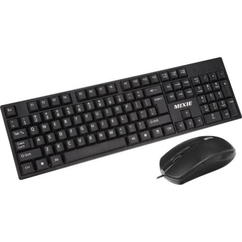MIXIE X2 USB Wired Waterproof Business Office Keyboard and 1000DPI Office Mouse for PC Laptop