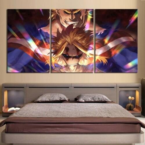 3 Pieces All Might My Hero Academia Canvas Poster Modern Anime Print Painting Wall Modular Pictures for Bedroom Home Decor