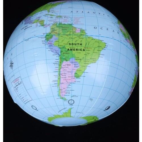 HBB 40CM Inflatable World Map Globe Balloon Beach Ball Education Geography Kid Toys