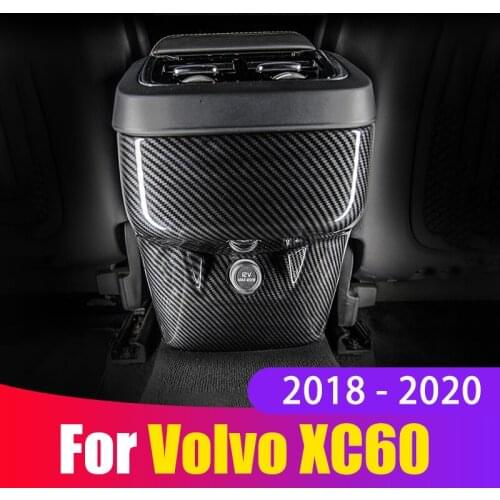For Volvo XC60 2018 2019 2020 Rear Armrest Air Outlet Trim Panel Cover Auto Car Interior Modification Accessories