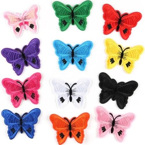 Butterfly Iron on Patches Embroidery Applique Patches for Arts Crafts Clothes Ironing Clothing Sewing Supplies Decor
