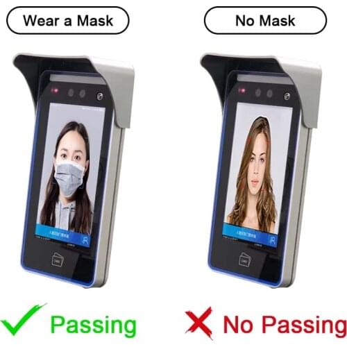 New 2020 facial temperature detection measure 7 inch Face recognition Temperature Measurement Remote Access Control Camera