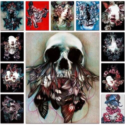 New 5D Full Square Diamond painting embroidery Cross stitch Alien butterfly flower beauty 3D DIY Round Drill Drawing mosaic 031