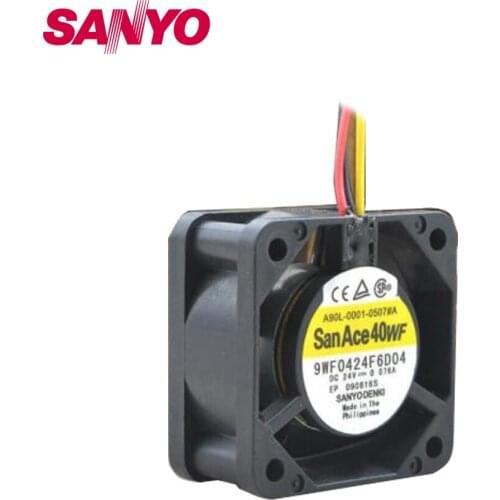Original 24V 0.076A 9WF0424F6D04 4020 4CM 40mm servo drive cooling fan 5pcs/lot