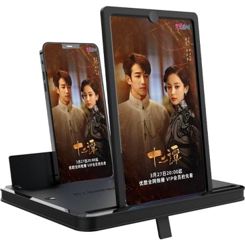 Orsda 2021 New 14 Inch Large Screen 10D HD Amplifier Curved Screen Mobile Phone Screen Magnifier for Smartphone Stand Enlarge