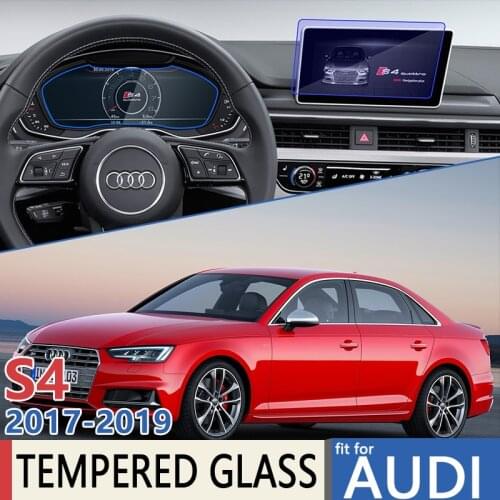 For Audi S4 B9 8W MK6 2017 2018 2019 Car Navigation Instrument Film Full Perfect Fit Screen Protector Tempered Glass Accessories