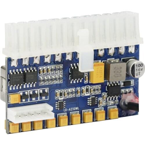 12V 250W 24Pin Durable Board Mini PicoPSU DC-ATX Power Module Accessories Computers Parts Supply High Power Tool Replacement