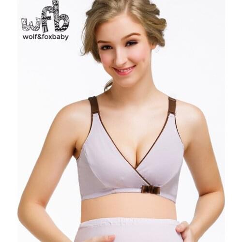 Retail cotton adjustable pregnant bra cotton pregnant women underwear cross U-shaped breast double lining maternity