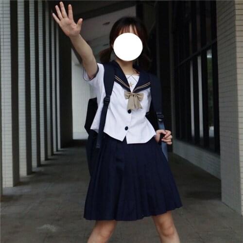 Anime Clothing Japanese School Uniform Girls Pleated Skirts Cheerleader Uniform Anime Sailor Uniform JK Cosplay コスプレスカート JL1228