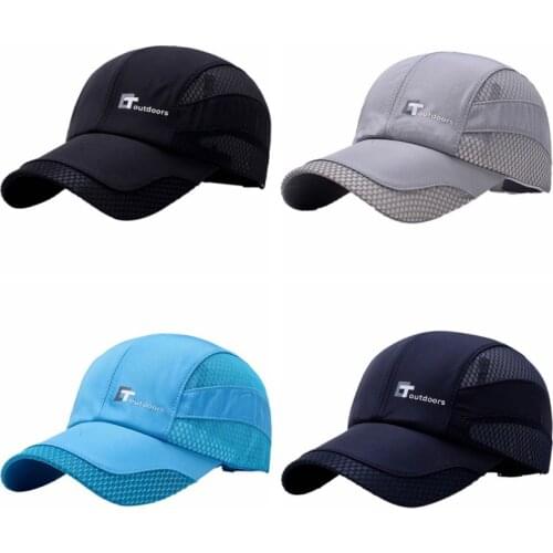 Unisex Mesh Cap Letter Embroidery Quick Dry 50+ Anti-UV Adjustable Hats Outdoor Running Golf Tennis Hiking Baseball Caps