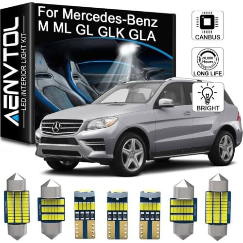 Seker Canbus LED Interior Light For Mercedes Benz M ML GL GLK GLA W163 W164 W166 X164 X166 X156 X204 Dome Map Trunk Bulb Kit