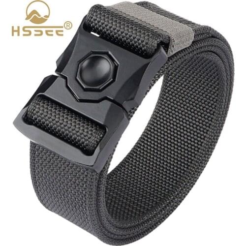 HSSEE Military Tactical Belt Molle Strong Nylon Anti-Rust Metal Quick Release Buckle Outdoor Sports Belt Hunting Accessories