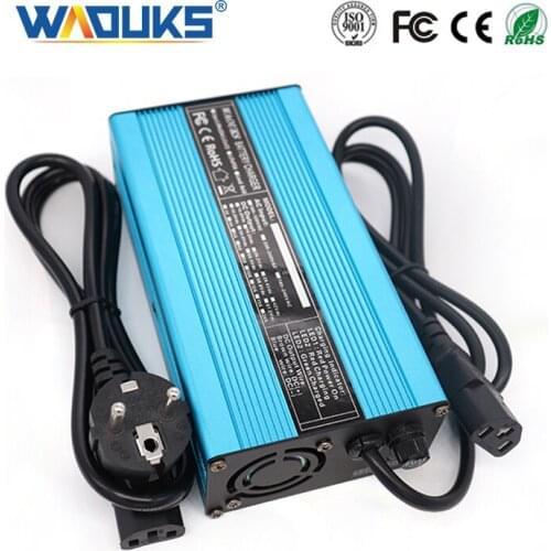 WAOUKS 58.8V 3A Li-ion Battery Charger For 14S 51.8V Lipo/LiMn2O4/LiCoO2 Battery pack Quick charge Fully automatic Charger
