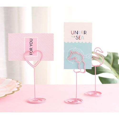 Unicorn Heart Cool Wedding Place Card Holder Photo Clip Memo Table Number Stand Note Holder Memo Number Name Clips Message Clips