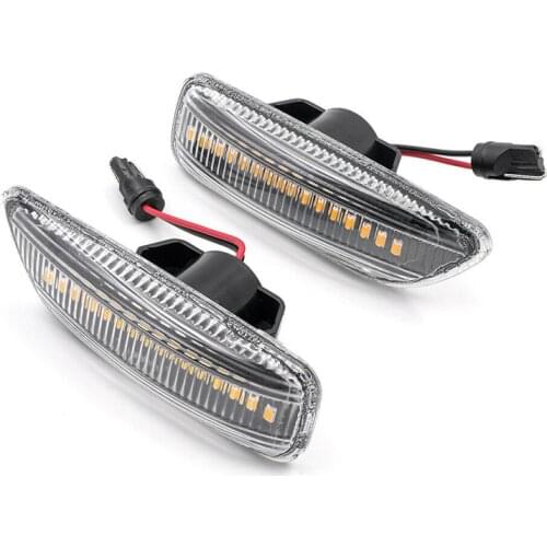 1 Pair LED Side Marker Fender Blinker Turn Signal Light Lamp Indicator Clear Lens Fit for Volvo S80 S60 XC90 MK1 V70 XC70 2006