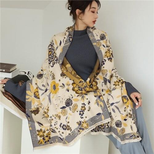 2021 Warm Shawls And Wraps Fashion Winter Cashmere Scarf Thick Blanket Women Scarves Bufanda Ladies Pashmina Hijab Long Echarpe