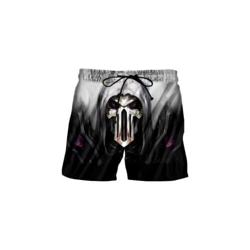 2020 summer casual shorts mens trousers fashion 3D skull Customized printed straight tube beach mens shorts