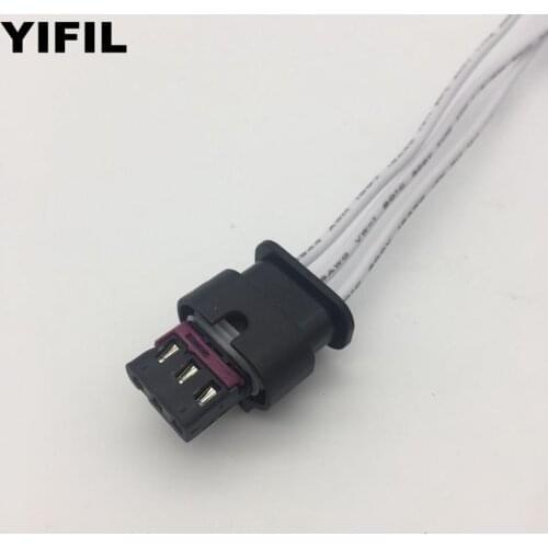 5pcs/lot 3 Pin/Way Female Reversing Radar Plug Connector Socket Housing With Pigtail For AUDI VW Skoda 4F0 973 703 4F0973703